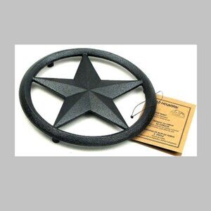 Old Mountain Cast Iron Star Design Trivet New with Tag 7 1/2" Round 10198